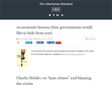 Tablet Screenshot of libertarianstandard.com